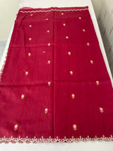 Cutwork Semi tussar saree MTSS680