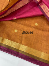 Maheshwari silk cotton saree with zari weaving MMJ764