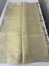 Tissue silk saree with embroidery MSH240
