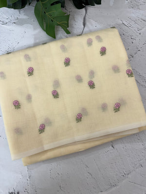 Lightweight Kota Supernet saree with embroidery MS143