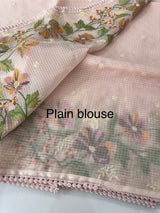 Silky kota saree with embriodery MSK4556- PastelPink