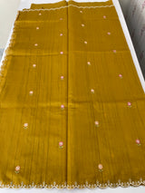 Cutwork Semi tussar saree MTSS680