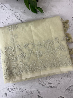 Premium NetKota saree with Hand Chikankari work  MSH246