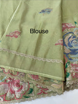 Tissue Georgette - Organza saree with 3d embriodery MS16307