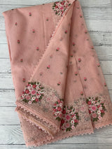 Soft kota silk saree with embroidery MSS678 PeachPink