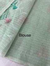 Netkota embriodery saree MS1495 PastelAqua