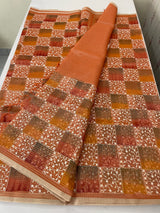 Tissue Silk embriodery saree MS49892