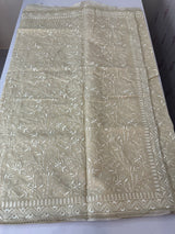 Netkota saree with chikankari embriodery work saree  MS11979 Beige