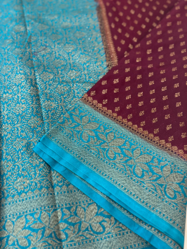 Banarasi viscose Georgette saree MKGS611