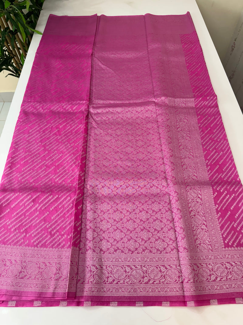 Soft chiffon Georgette saree - MS13321 Fuschia Pink