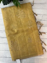Kota Tissue Silk applique work saree MS49811 - DuskyYellow