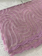 Glass organza saree with thread work- MOS351