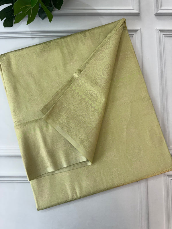 Premium Pastel soft silk Saree - MKP991 LimeGreen