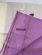 Onam special Semi chanderi silk saree with blouse- MSF567 (9)
