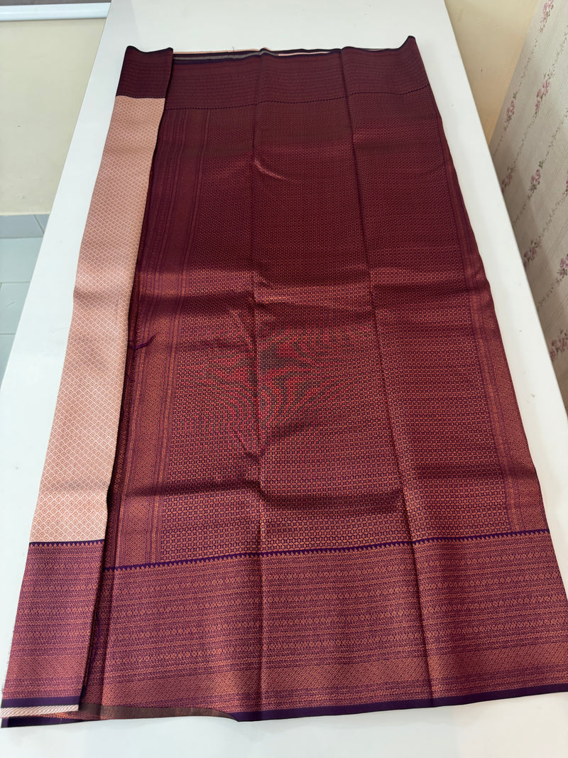 Brocade semi silk saree MS67443