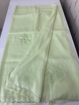 Handworked Crush Organza saree with applique work MBS676 PastelPista