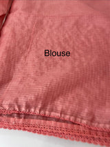 Soft kota checks saree with embroidery - MS7695 PeachPink