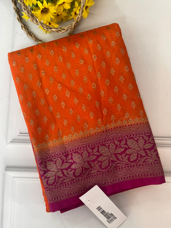Banarasi viscose Georgette saree MKGS611