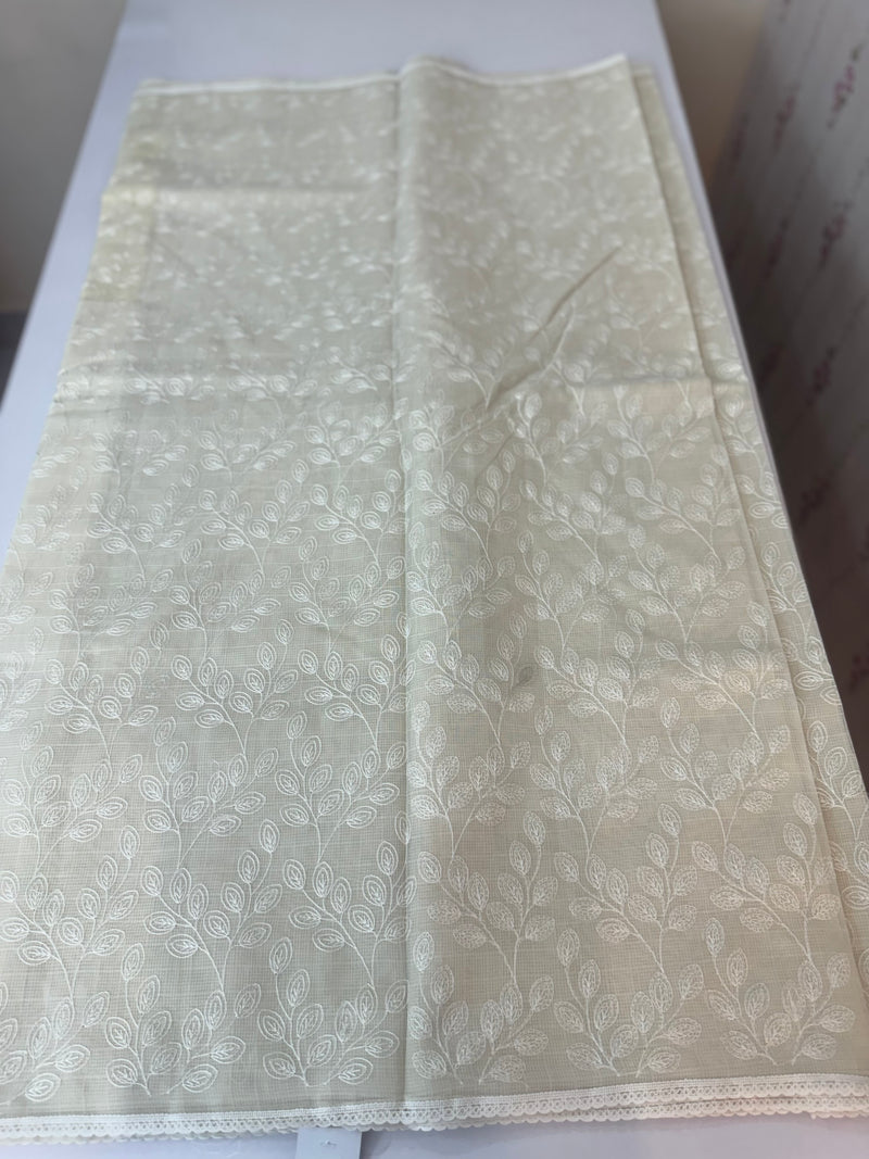 Kota cotton silk embriodery saree MS1455- PastelBeige