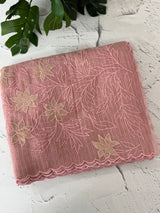 Tissue Silk applique work saree MSH120 PastelPink