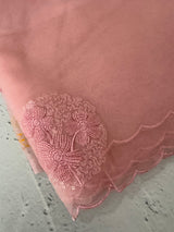 Organza saree with embroidery - MSH375 BabyPink