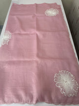 Crush Organza saree with applique work MBS677 PastelOnion
