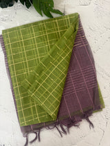 Semi Organza saree with checks - MSD634 (7)