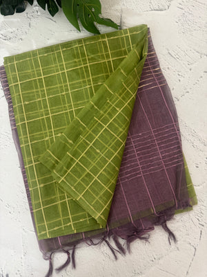 Semi Organza saree with checks - MSD634 (7)