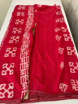 Semi soft silk saree with batik prints MSB555