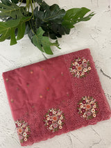 Organza saree with embroidery borders- MS7891