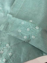 Butter silk saree with embroidery MTS569