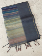 Multi color Semi soft silk saree with borders MSS590