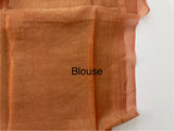 Dual tone Crush silk Organza Applique work saree MS14567- DuskyRustPeach