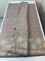 Applique and embroidery work 
 Kota Silk saree MSH118- DuskyPink