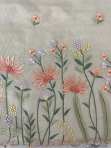 Mul chanderi embriodery saree with scalloped borders MSH176