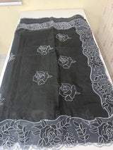 NetKota Applique work saree  MSH110- Black