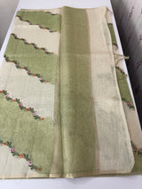 Soft Jute tissue saree with embroidery MJT671