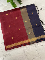 Maheshwari silk cotton saree with zari weaving MMJ764