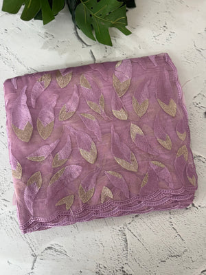 Glass organza saree with thread work- MOS351