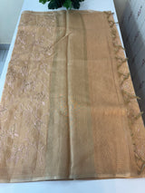 Kota Tissue Silk applique work saree MS49811 - DuskyPeach