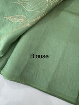 Tussar finish soft silk saree with thread work MTS955