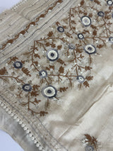 Kanta Handstitched Blended tussar silk saree MS90543