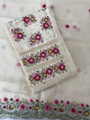 Unstitched Phulkari Silky Kota Set - MUS106