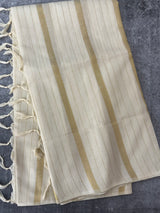 Borderless Kerala mul cotton saree