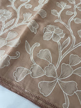 Blended Malai chanderi saree with applique work saree  MSM5676 - DuskyPink