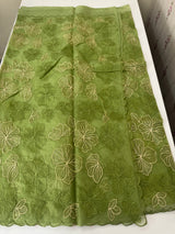 Soft Organza saree with thread work - MSH910 Green