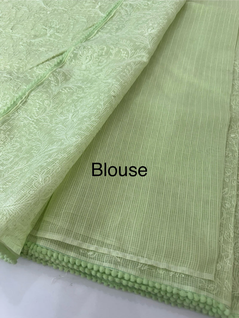 NetKota thread work saree MS22100- PistaGreen