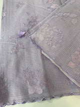 Silky kota embroidery saree  MSK890 Lavender