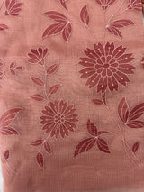 Tissue chanderi saree with applique work MSH699 - DustyPeach