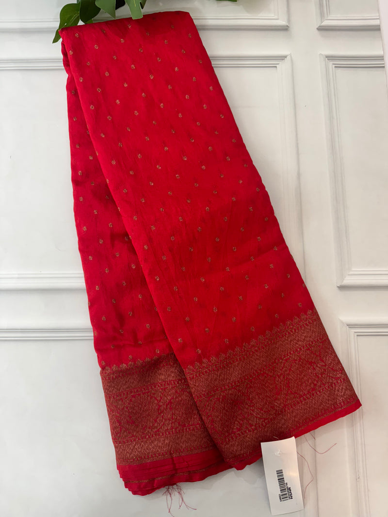 Semi Banarasi Georgette saree MBS2195 RED